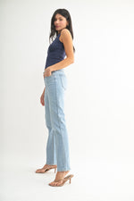 CLEAN STRETCH STRAIGHT LIGHT DENIM