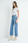 CUFFED PALAZZO MEDIUM DENIM